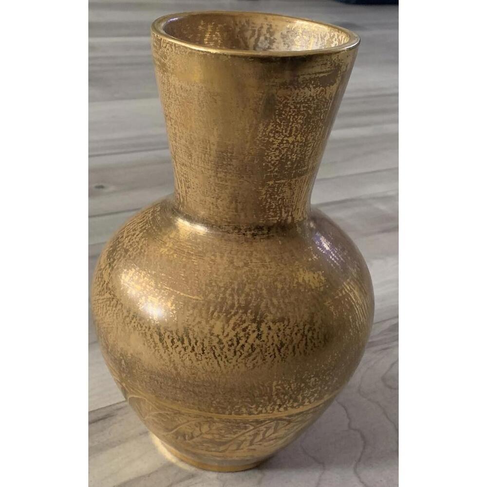 Stangl Granada Gold Vase Hand Painted Crafted vintage Trenton Studio